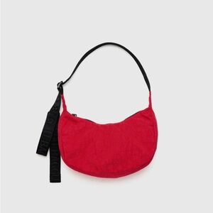BAGGU Red Crossbody Bag with Black Strap